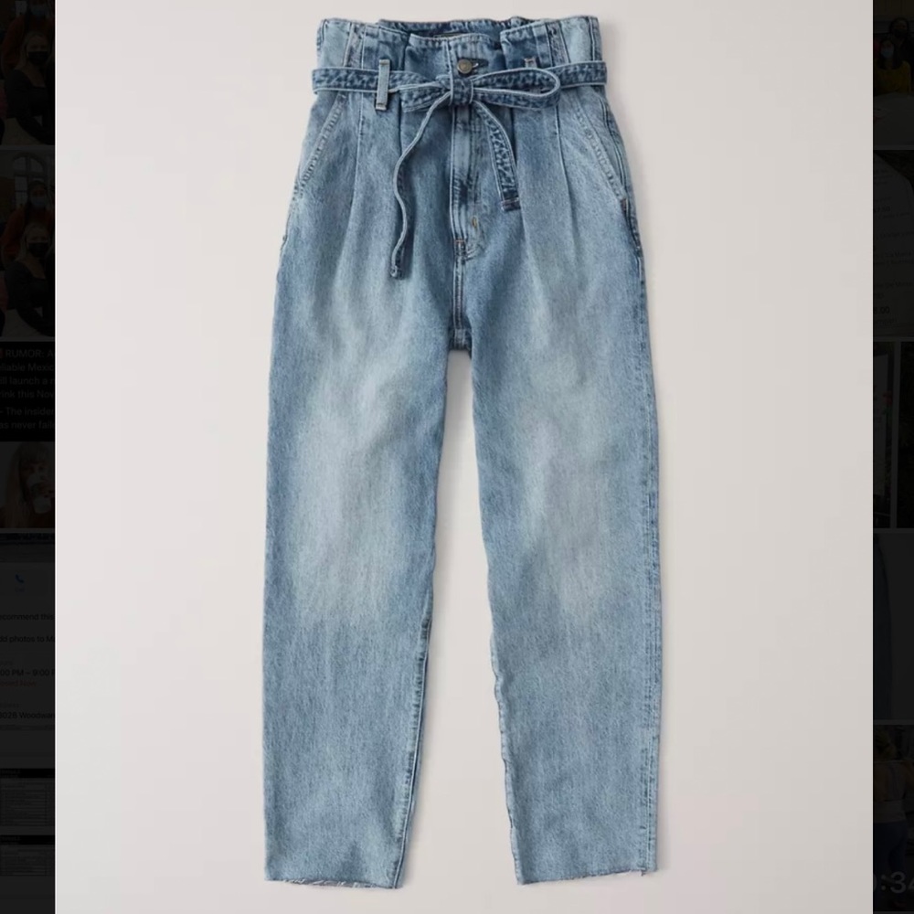 ABERCROMBIE Ultra high rise paperbag waist jeans